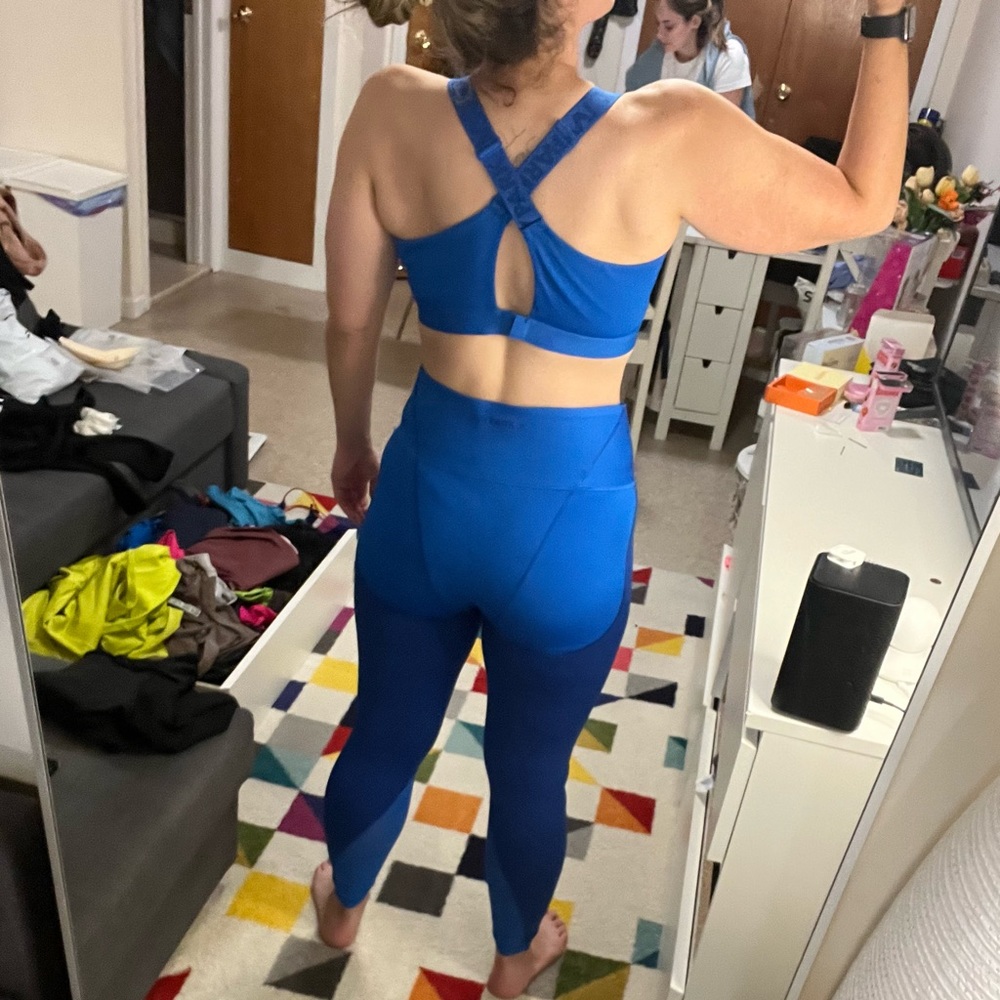 Ivy Park Adidas Legging Sport Bra Set Royal Blue legging large top XL
